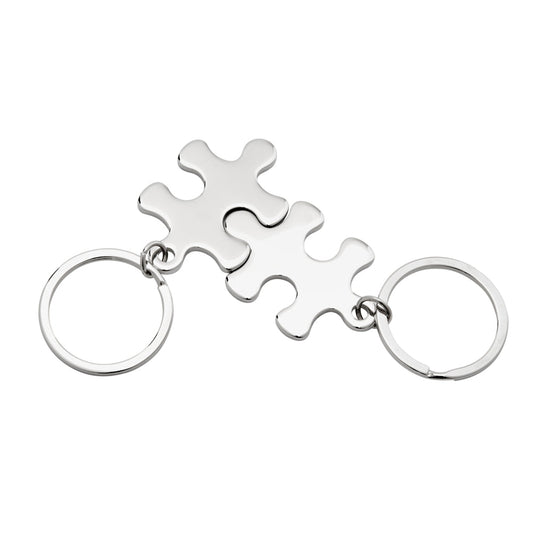 Set Of 2 Puzzle Pieces Keychains-0
