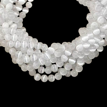 Natural Selenite AAA Grade Round 6mm 8mm-0