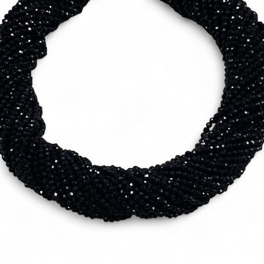 Black Spinel Micro Faceted Round-0